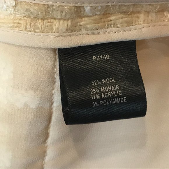 Womens Size Medium Lafayette 148 Venus Tweed Topper Jacket with Fringe Trim - Picture 6 of 6